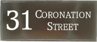 Large 2 line classic rectangle House Sign