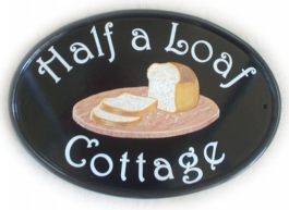 Half a loaf of Bread - Painted by Gerry, artwork was produced by taking a digital photo of a cut loaf and printing it out