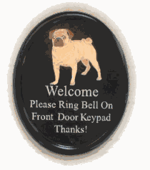 Pug dog - artwork taken from a dog show booklet - painted by Gerry