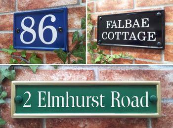 Rectangular house signs and plaques