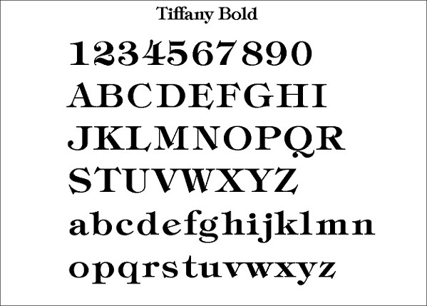 tiffany and co engraving fonts