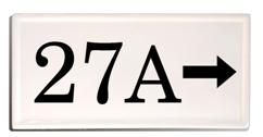  White Rectangle Sign for Larger Numbers