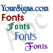 Fonts for House Signs from Yoursigns - free fonts