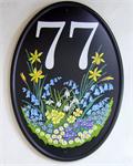 flowers-house-number-plate