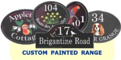 A selection of custom painted pictorial signs by Ornamental Signs
