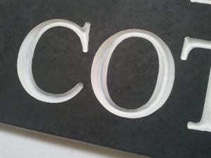 Deep V-Grooved Lettering
