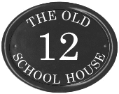 Large Classic Oval house  plaque - click here to view its detailed page showing many more examples