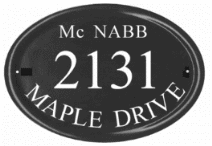 New World Classic Oval house  plaque - click here to view its detailed page showing many more examples