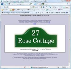 House sign mock up proofs