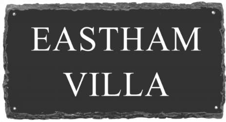 Large two line house natural style house plaque - Click here to view more larger examples of this sign
