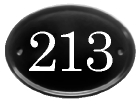Medium Classic Oval house number plaque - click here to view its deailed page showing many more examples