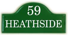 Green Mews Style House Plaque