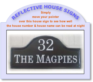 Reflective House Signs